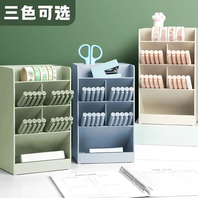 Barril oblíqua caixa de armazenamento de desktop grande capacidade multi-função caneta titular é simples