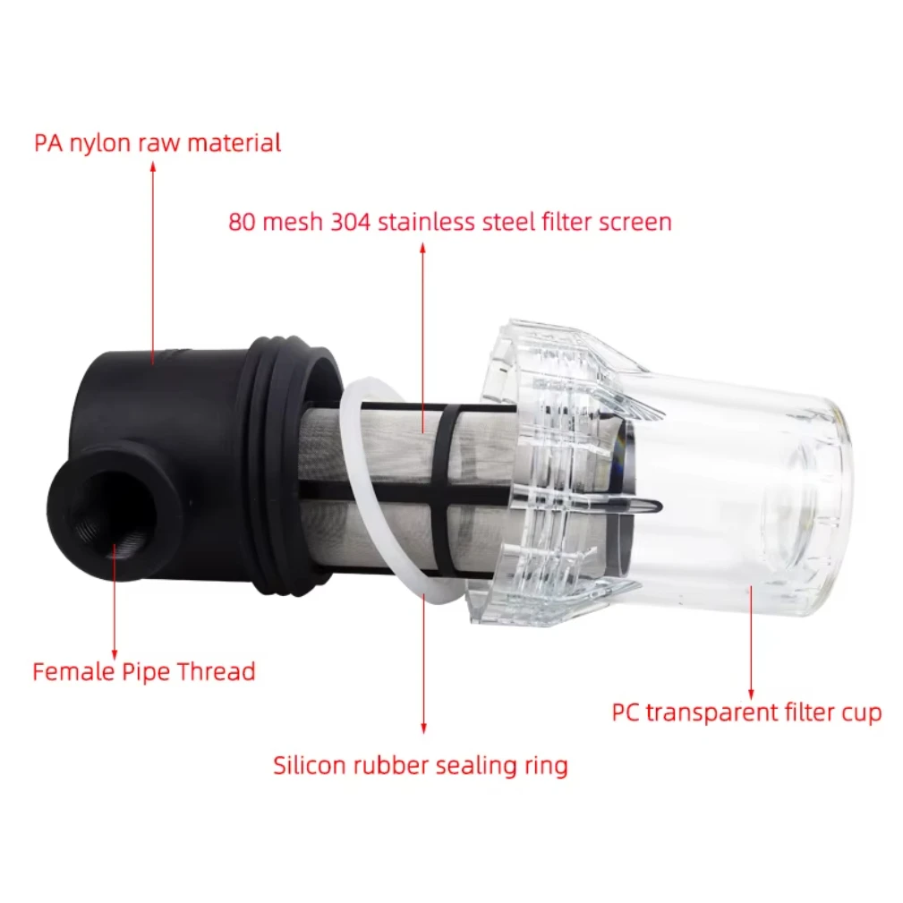 Garden Watering Filter 1/2\'\' 3/4\'\' 1\'\' Plastic Irrigation System Impurity Prefilter Aquaculture Household Water Pipe Filter