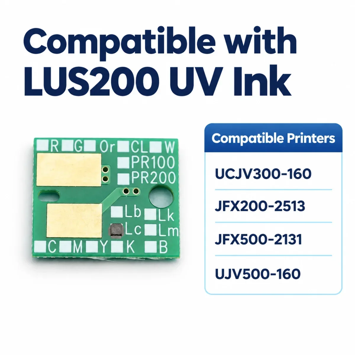 1000ml LUS200 Disposable Ink Chip, UV Printer Chip for Mimaki UCJV300-160 JFX200-2513 JFX500-2131 UJV500-160 LUS 200 UV Ink