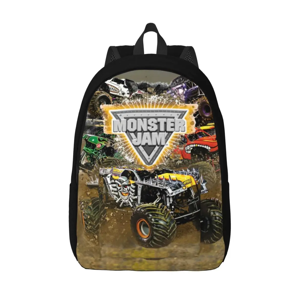 Monster Jam Monster Trucks Backpack Lightweight High School Business Grave Digger Daypack for Men Women Laptop Shoulder Bag