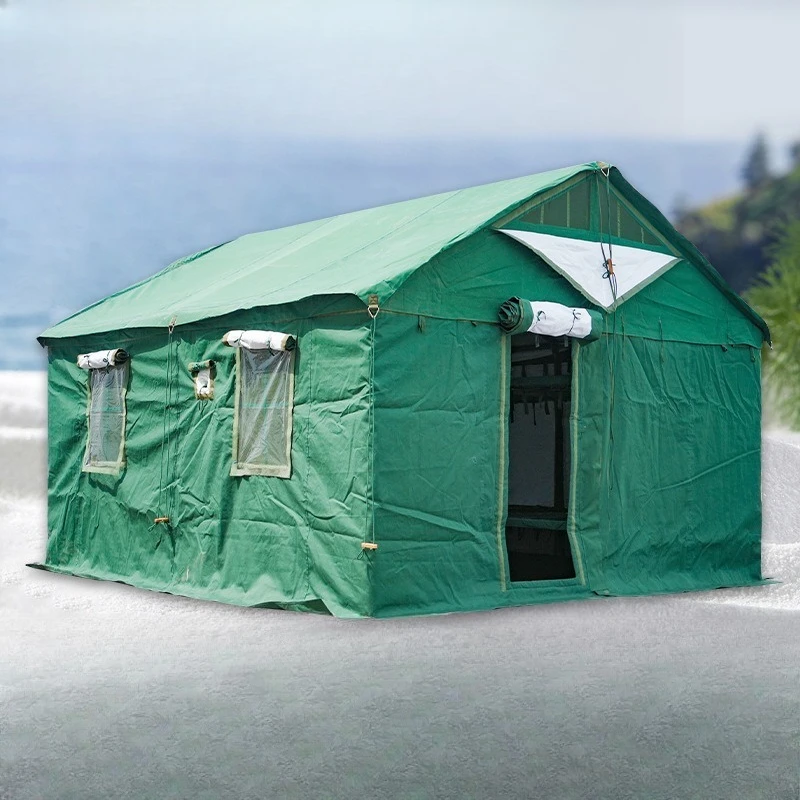 84A cold area cotton tent with bed outdoor camping training accommodation command tent cold area extra thick