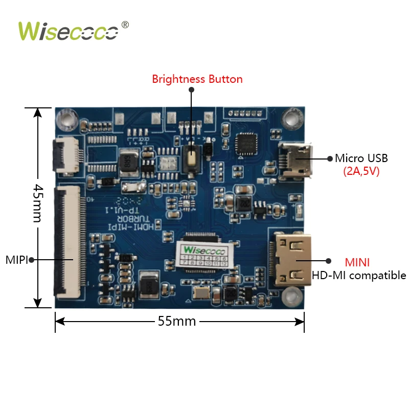 Imagem -05 - Wisecoco-placa de Driver de Interface de Stretch Bar Lcd Eletrodomésticos Instrumentos Médicos Mipi Ips Display 69 280x1424 7