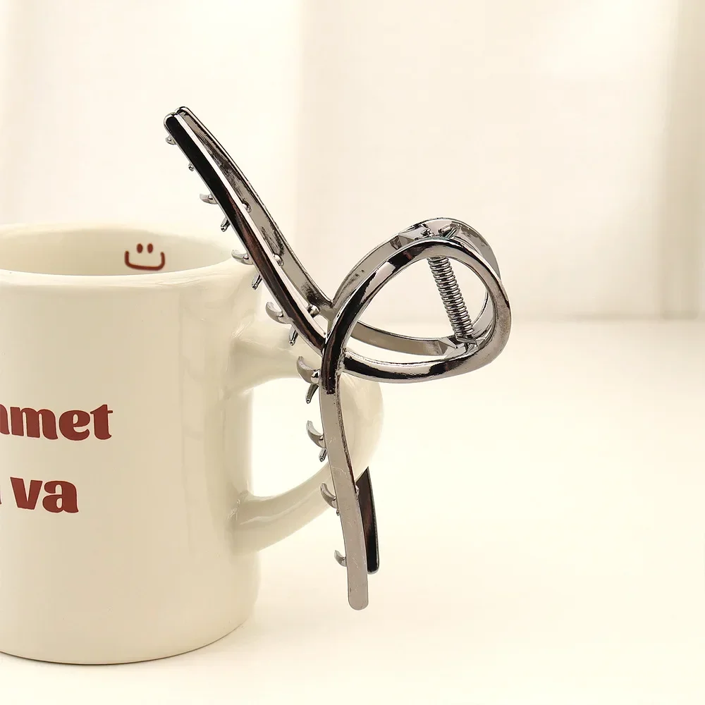 2024 puste geometryczne spinki do włosów metalowe włosy pazur krzyż spinka do włosów opaska szpilka do włosów krab kobiety akcesoria do włosów