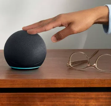 Smart speaker fifth and fourth generation voice assistant combination with clock display