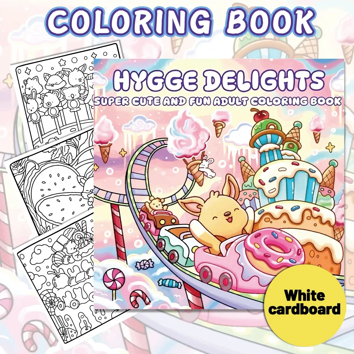 소녀의 것 성인 색칠하기 책 쉬운 대담한 창의적인 페이지 편안한 스트레스 해소 DIY부모 자녀 상호 작용 홈 레저 예술 Th