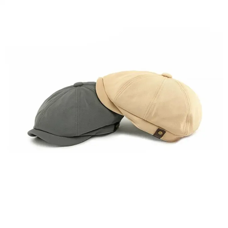 الخريف الشتاء البوليستر طباعة الدافئة موزع الصحف قبعات الرجال قبعة مسطحة النساء الرسام قبعات بيريه 118 #2