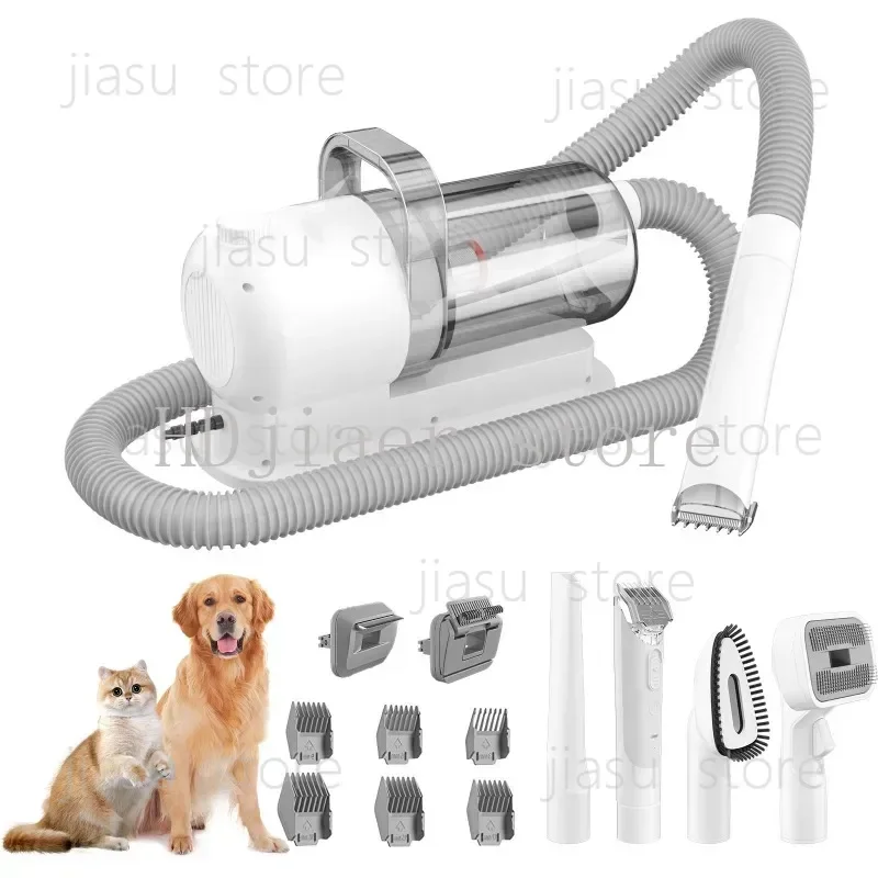 Pet Grooming Vacuum & Clipper 2 in 1, Multifunctional Pet Hair Remover Grooming Kit for Dogs Cats with Powerful Suction