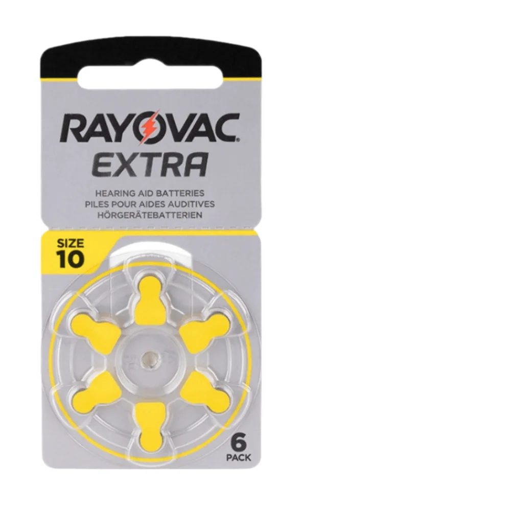 6-60PCS Hearing Aid Batteries 10 Rayovac Extra Battery A10 10A PR70 10 High Performance Zinc Air Battery For Digital Hearing Aid