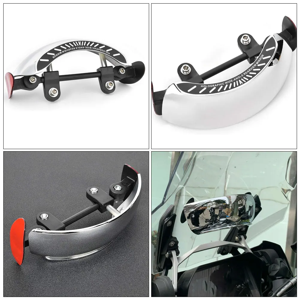 

Universal Motorcycle Windshield With Wide-Angle Rearview Mirror Clear Wind Deflector For Motorbike Durable Abs Scratch Resistant