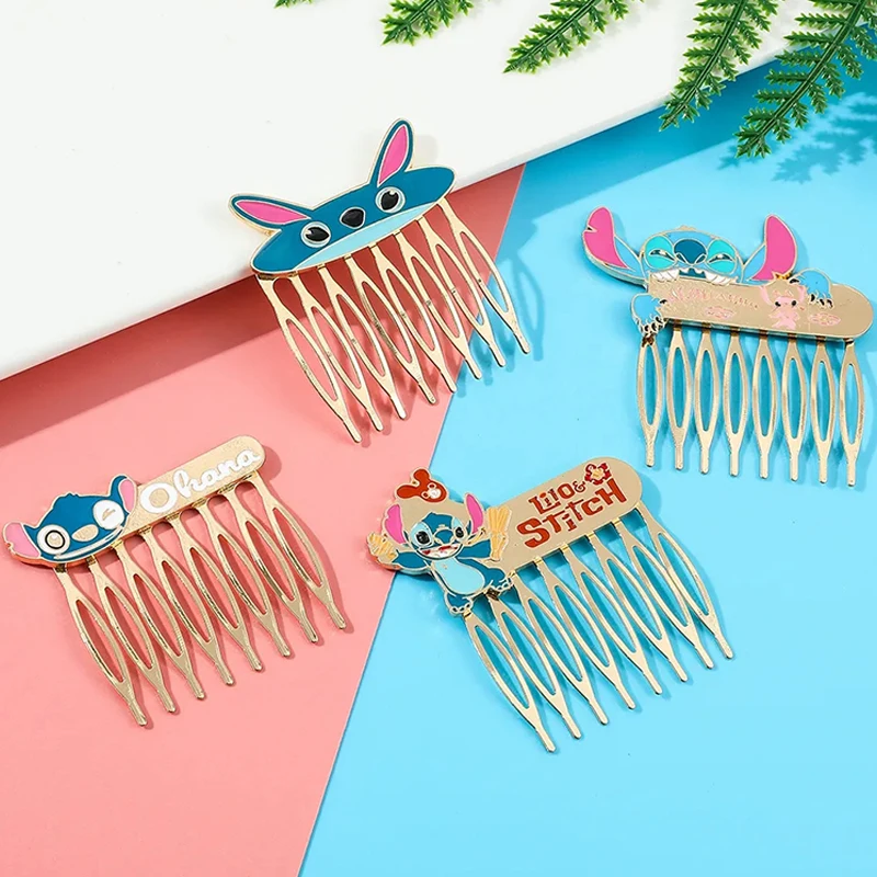 

Stitch Comb Hairpin Disney Cartoon Anime Figures Barrette Bangs Hair Clip Headwear Hairs Accessories Women Girls Children Gifts