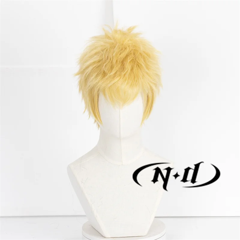 ND ريوجي ساكاموتو تأثيري الباروكات Megami Tensei أنيمي كوس خصلات الشعر المستعار للحزب كوميك كون كوزر مقاومة للحرارة الاصطناعية