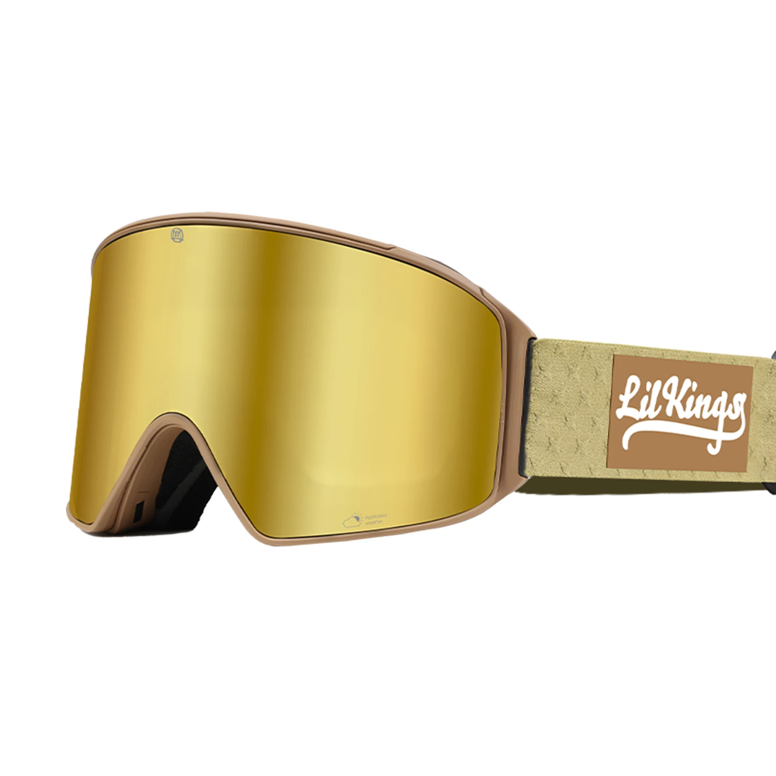 

LILKINGS L1 Ski Goggles Magnetic Lens Anti-Fog UV Protection Mirror Double Layer Snowboard Glasses for Men Women