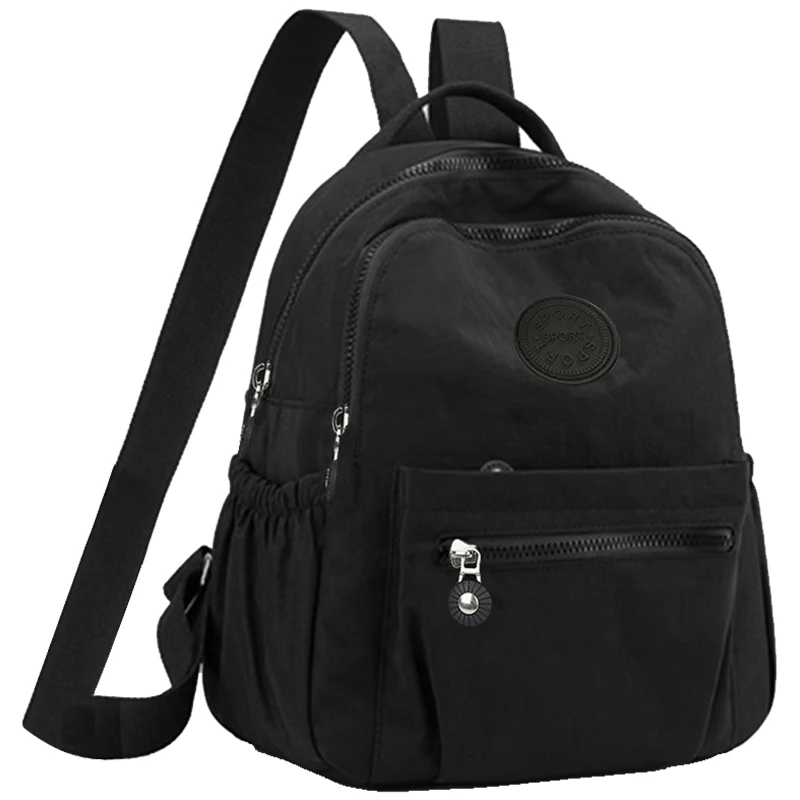 Damen-Rucksack in verschiedenen Farben mit rundem Logo-Design, modische Damen-Umhängetasche in verschiedenen Farben – Detail 10