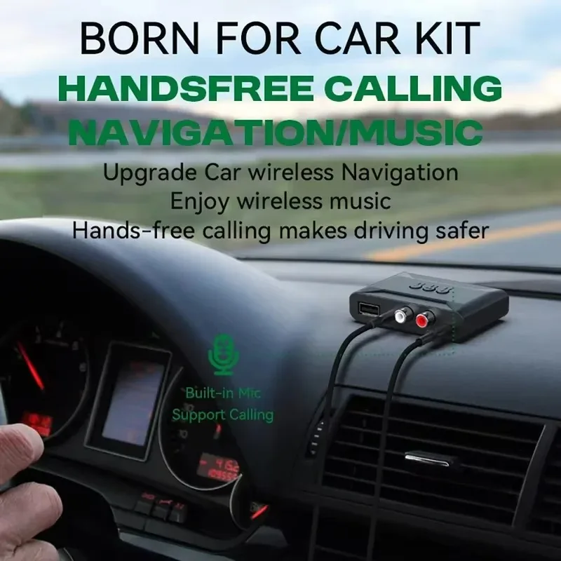 بلوتوث 5.4 استقبال الصوت U القرص RCA 3.5 مللي متر AUX USB ستيريو الموسيقى محول لاسلكي مع هيئة التصنيع العسكري لمجموعة السيارة السلكية المتكلم مكبر للصوت