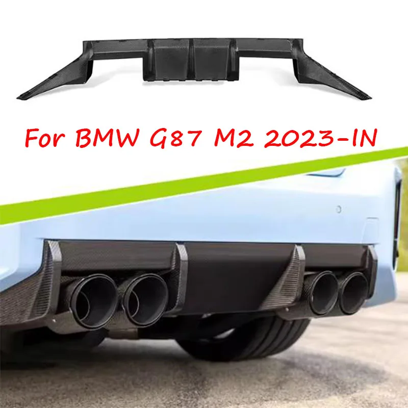 

Для BMW G87 M2 2023-IN OEM стиль настоящий сухой задний бампер из углеродного волокна спойлер для губ разделитель губ
