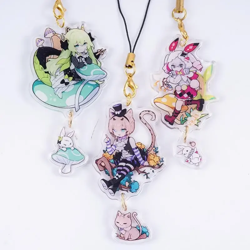 Honkai Impact 3rd Elysia Childlike Wonderland Acrylic Keychain For IPhone/Xiaomi/Huawei Mobile Phone Case Key Chain Cover Hang