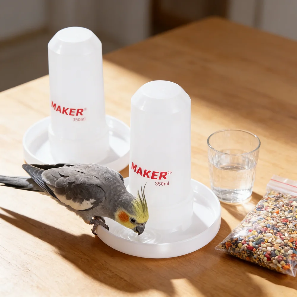 350ml Quail Drinking Cup Bird Pheasant Bird Feeder Drinker Automatic Feeder Farm Tool Pigeon Drinker 1Pc