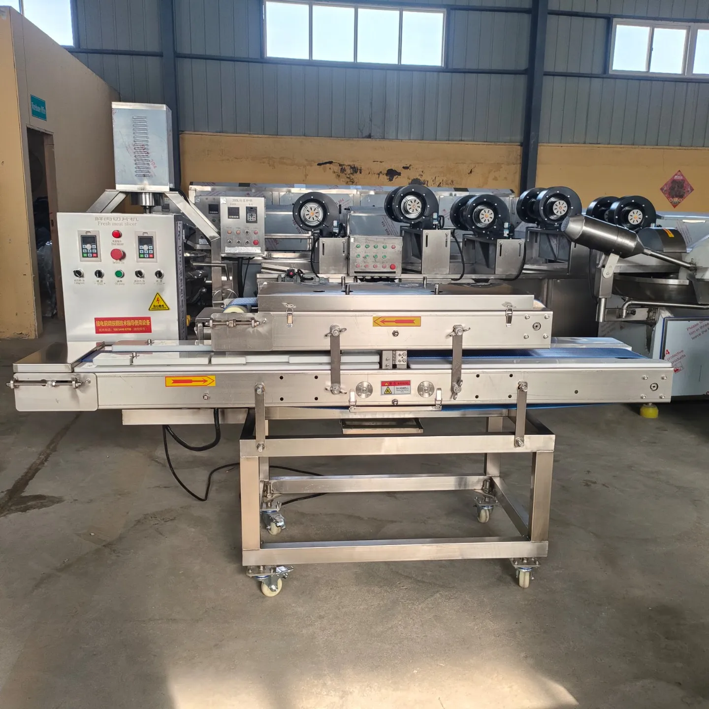 Industrial Stainless Steel Belt Conveyor Chicken Breast Filleting Machine/Horizontal Fresh Meat Pork Beef Slicer