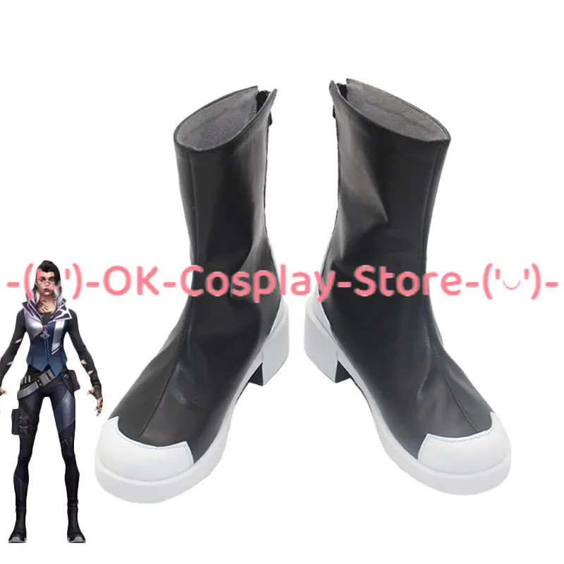 

Fade Cosplay Shoes Game Valorant Cosplay Prop PU Leather Shoes Halloween Carnival Boots Custom Made