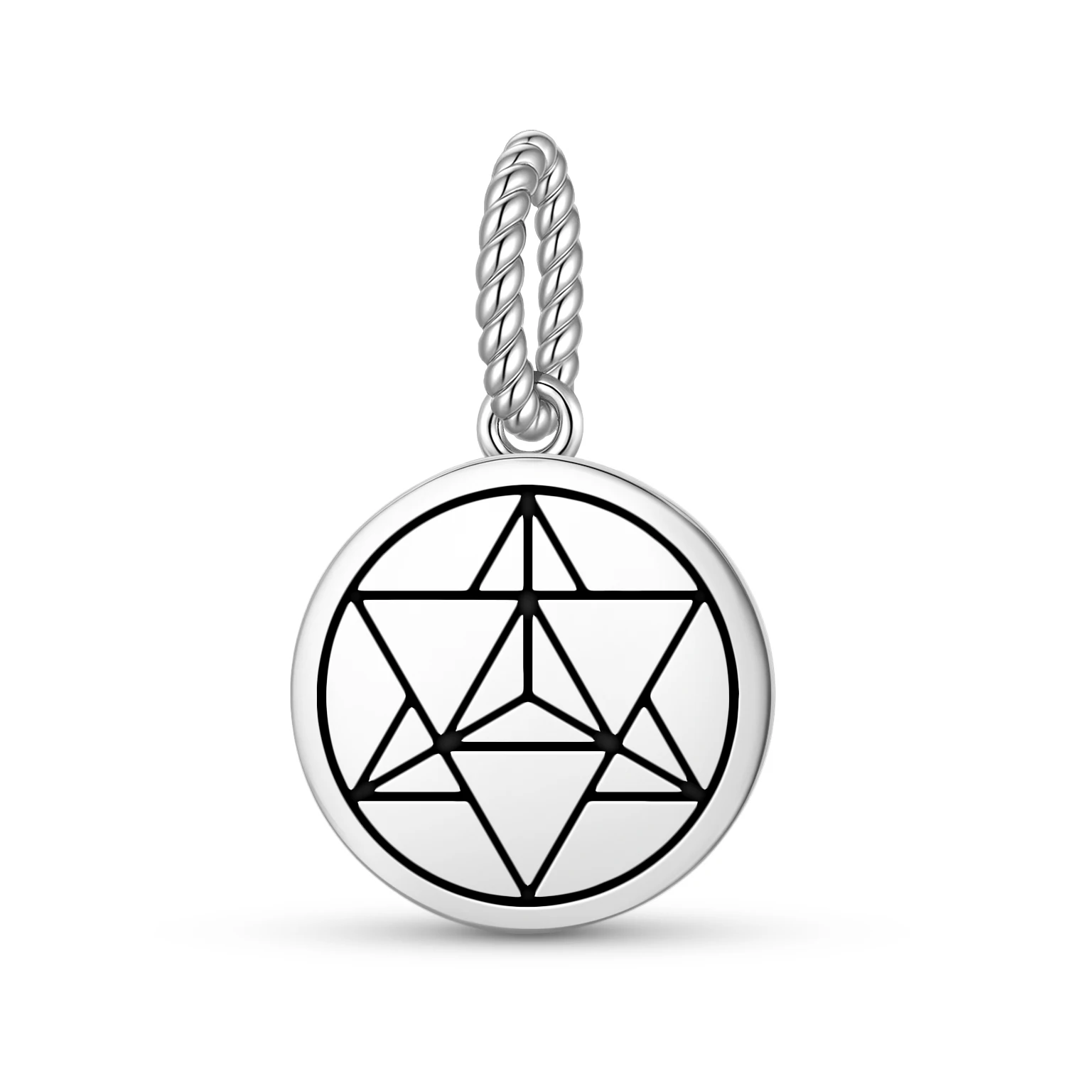 

Merkaba 925 Sterling Silver DIY Charm Bead Pendant for Original Bracelet Jewelry Gift