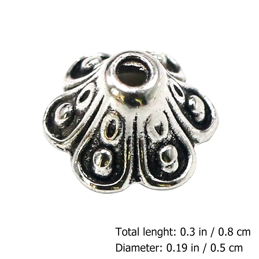 

100Pcs Alloy Pendant Charm Lily Bead Caps DIY Jewelry Making Accessories for Bracelet Earring Craft Supplies Alloy Pendant Charm