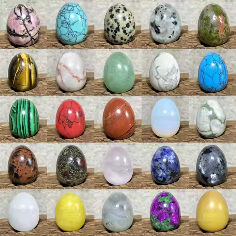 EG1-7 Yoni Egg Healing Crystal Stone Natural Gems Chakra Yoga Reiki Energy Quartz Mineral Specimen Easter Gifts Home Decor