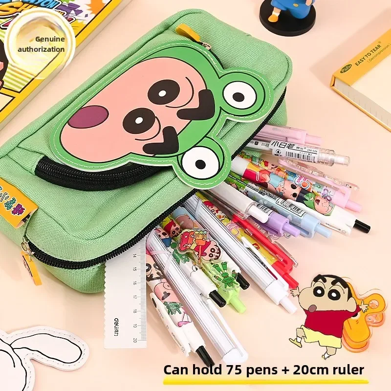 Crayon Shin-chan Three-dimensional Pencil Case Black Pen Student Notebooks Cartoon Sticky Notes Children's Stationery Gifts