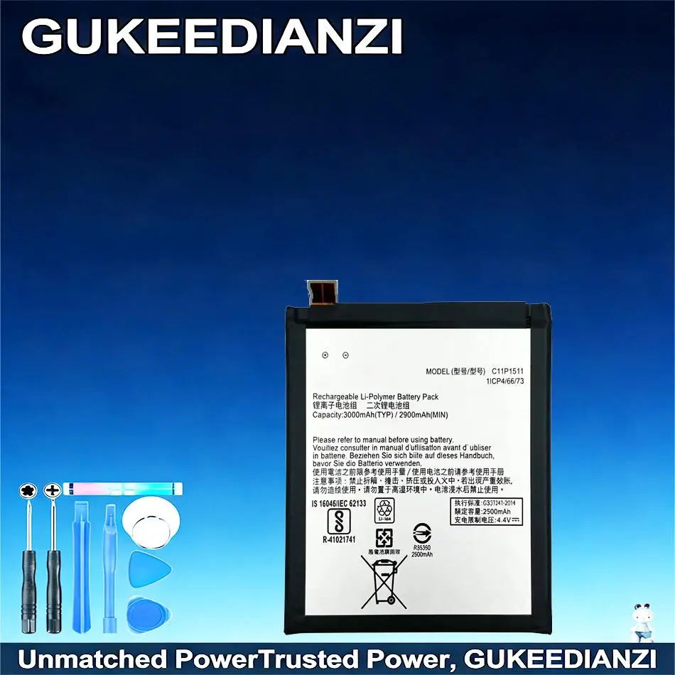 

Аккумулятор для мобильного телефона C11P1511 с круглым гибким кабелем, 3000 мАч, для Asus Zenfone 4 Selfie ZD553KL