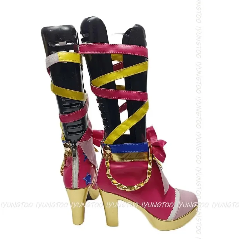 

qq98Aikatsu Stars Nijino Yume Anime Characters Shoe Cosplay Shoes Boots Party Costume Prop