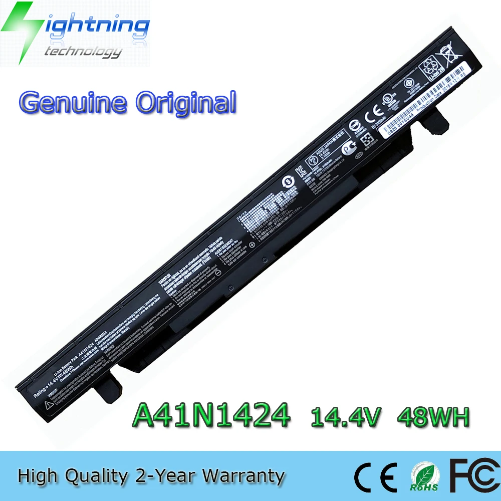 New Genuine Original A41N1424 14.4V 48Wh Laptop Battery for ASUS ROG GL552VW GL552V GL552J FZ50V FX-PLUS ZX50J 0B110-00350000