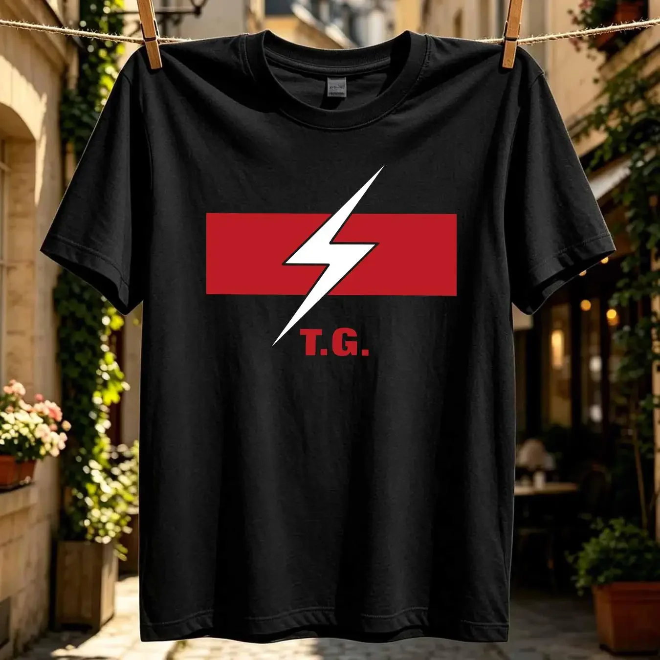 washed T Shirt Throbbing Gristle Logo TG Industrial Music Merch s for Fan long or short sleeves vintage Washed Breathable