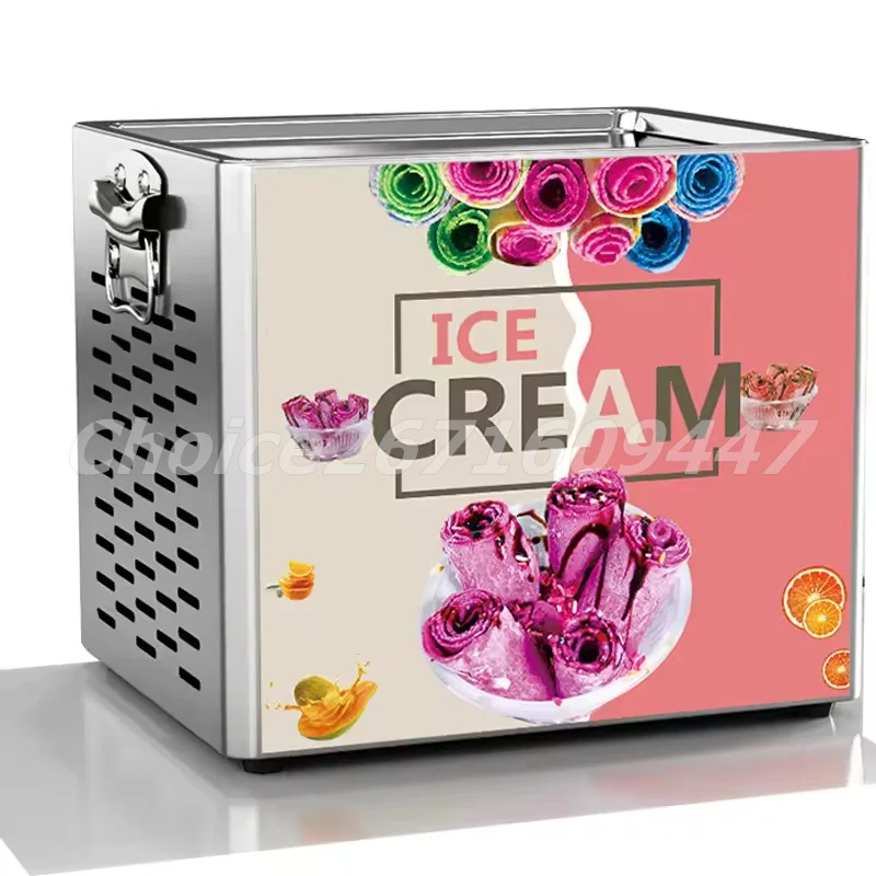 

Tabletop Stainless Steel Yogurt Fruit Smoothie Maker Electric Frying Ice Cream Machine Commercial Fried Ice Cream Roll Machine