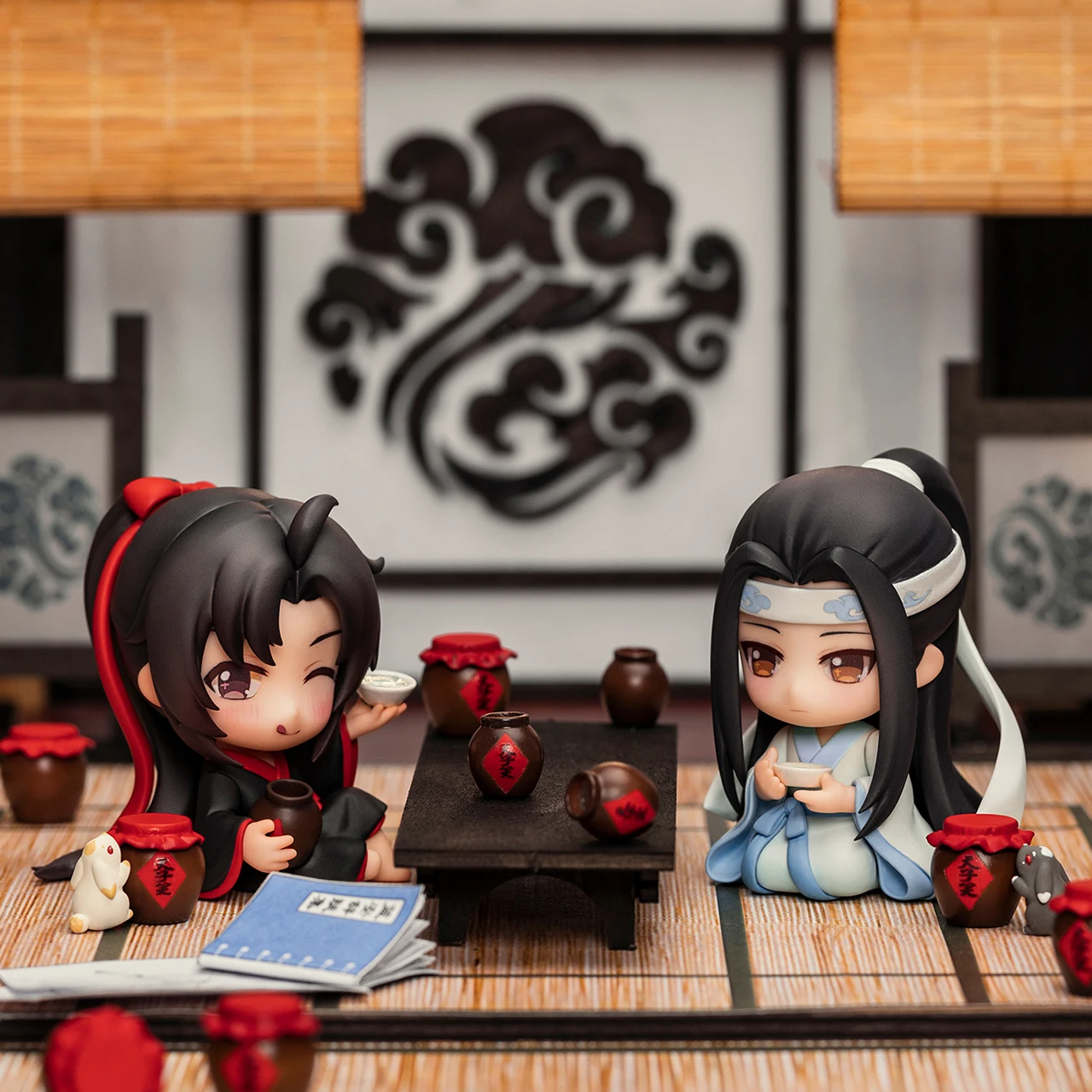 In Stock Mo Dao Zu Shi Wei Wu Xian Lan Wang Ji Cosplay Cartoon Anime Figure Official Merch 6cm Q-Version Dolls Models Toys Gift
