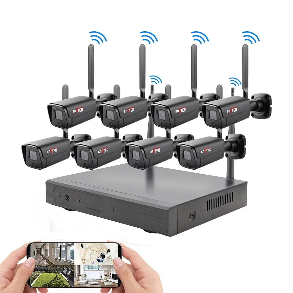 

HD 8CH 3MP Cctv Outdoor Latest Waterproof Night vision WiFi Kit Wireless Home Security Camera System