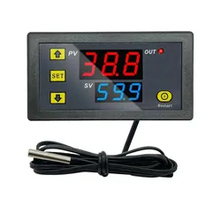 W3230 Mini Digital Temperature Controller 12V 24V 220V Thermostat Heating Cooling Control with Sensor