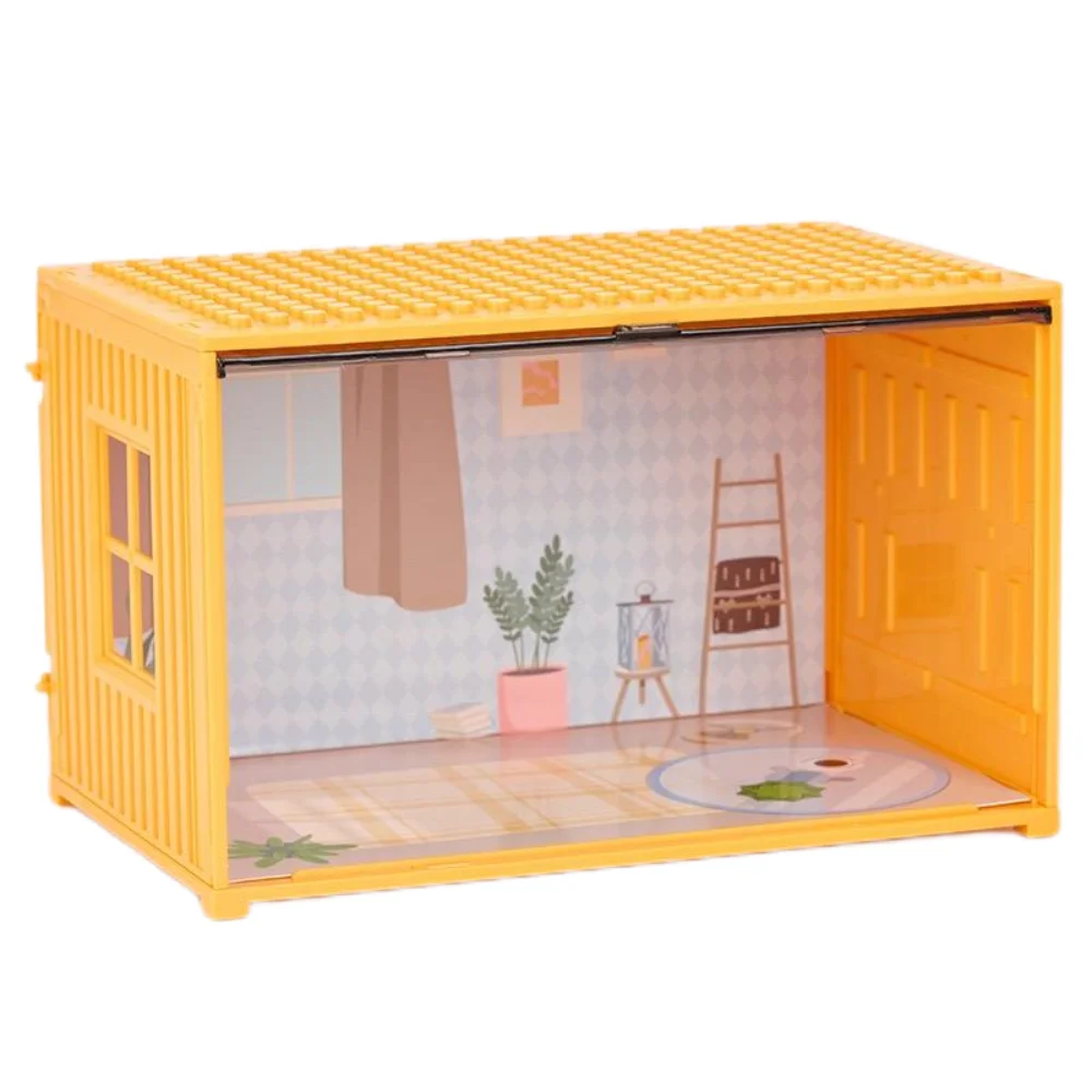 

Scene Decoration Dollhouse Furniture Container Pretend Play Dustproof Miniature Furniture Box Simulation Kawaii Doll Display Box