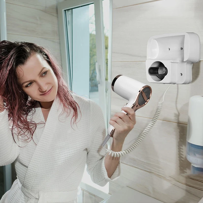 220V Hotel Specific Hair Dryer High-Power Fast Drying Silent Hair dryers Household Wall Mounted Hair Dryer With No-punch Base