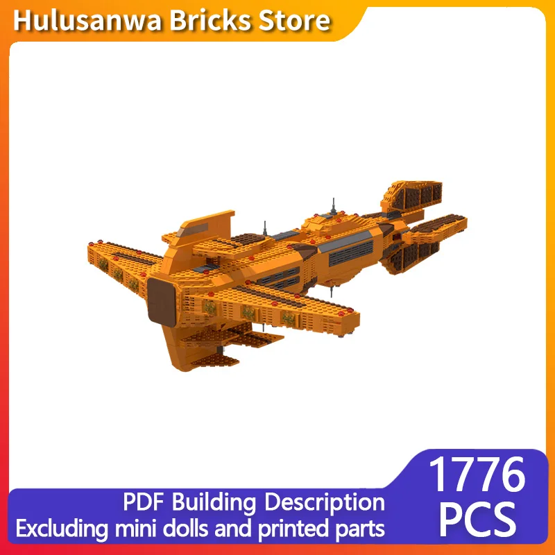 

Популярная киномодель MOC, строительные кирпичи, космический боевой линкор, модульные технологии, подарки, праздник, сборка, детские игрушки, костюм