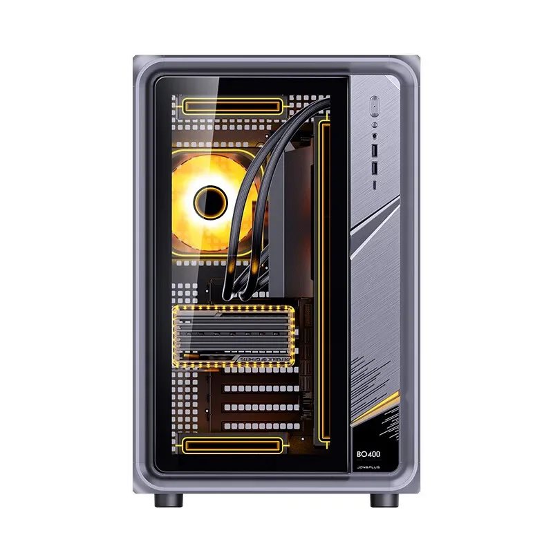Aluminum alloy glass side through sea view room 360 water-cooled ATX back plug game computer case