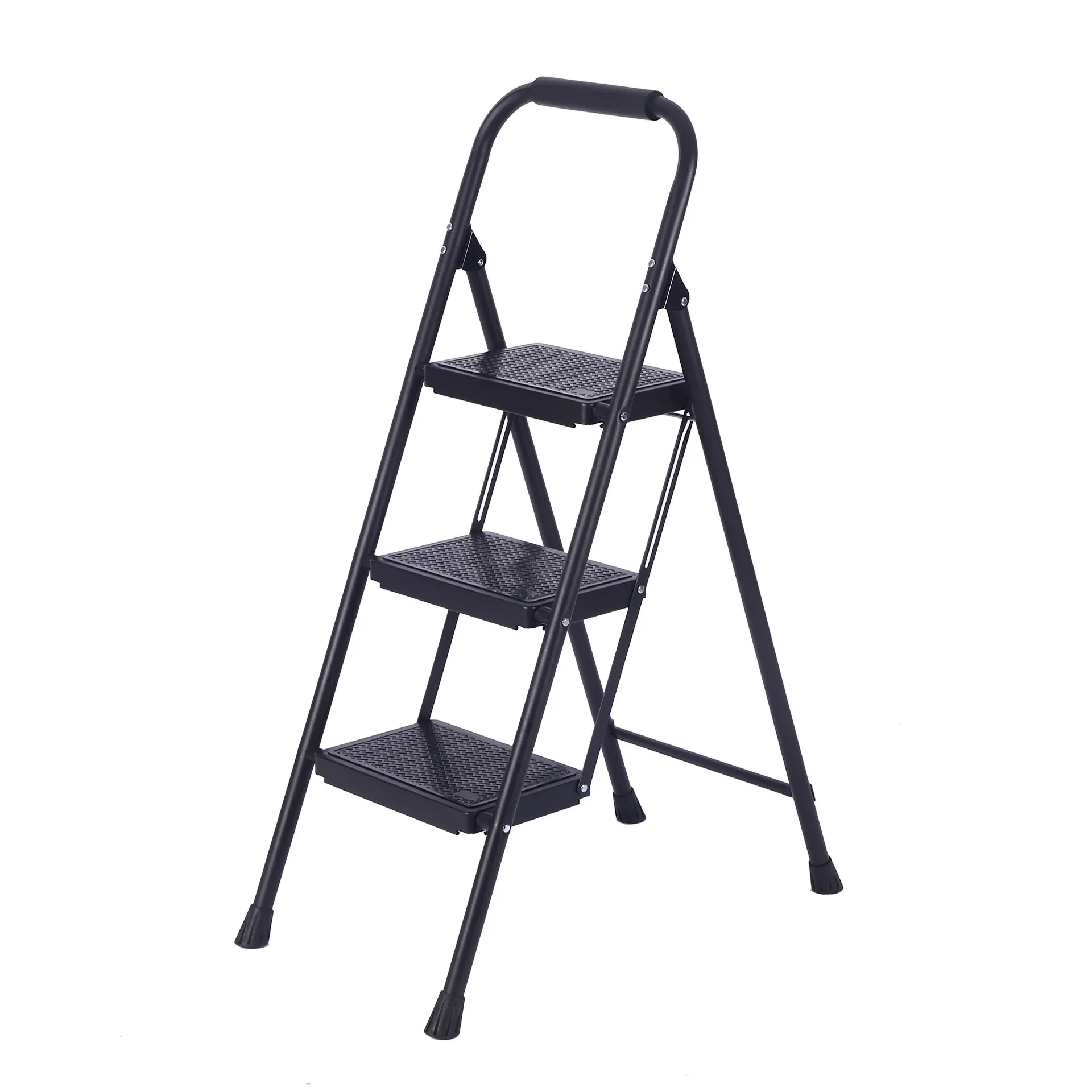 New Design Small Iron Ladder Portable Household Ladder Round Help Small Iron Ladder Stool Kitchen 2 Step 3 Step Home Camping