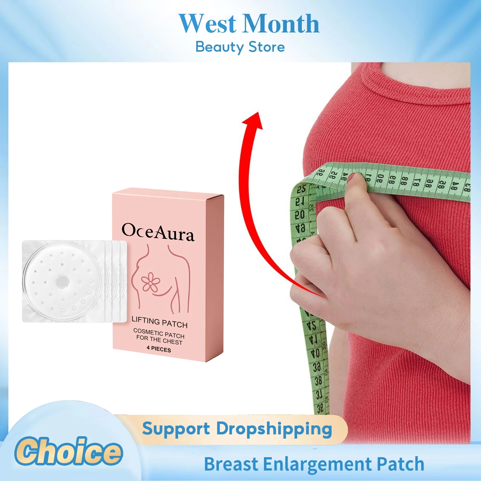 

Breast Enlargement Patch Breast Lifting Firming Plumping Size Up Growth Bigger Tightness Improve Sagging Chest Enhancement Patch