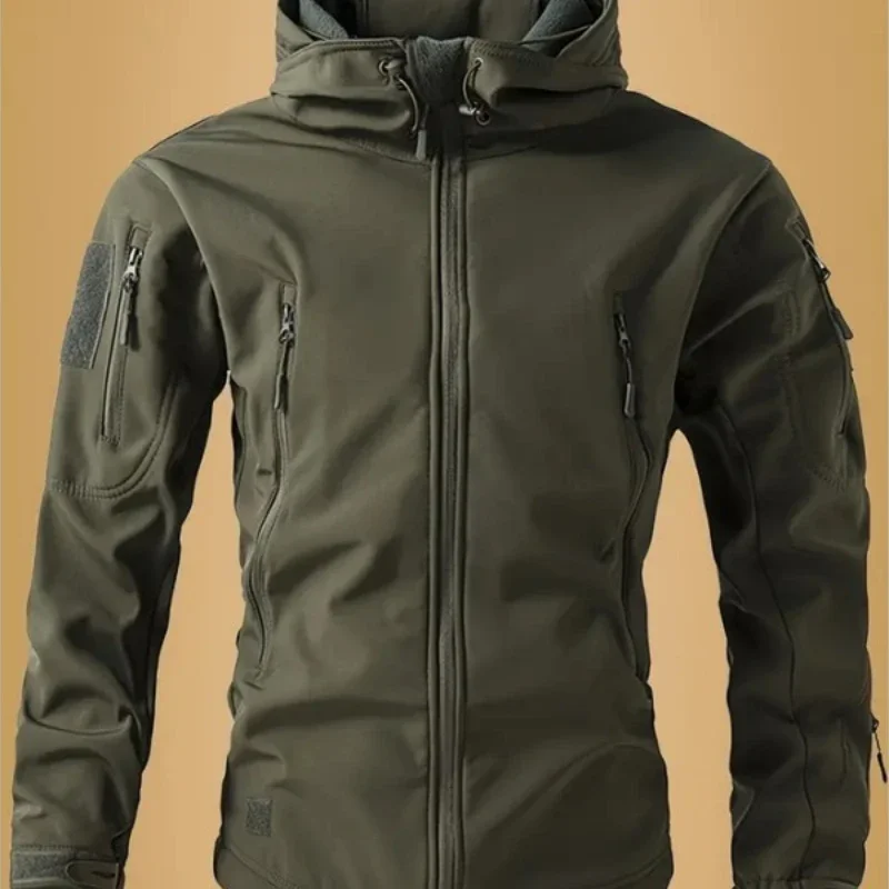 

Men's Winter Softshell Waterproof Jackets Male Hoodie Coat Fishing Hiking Camping Climbing Skiing Fashionable, Versatile Outdoor
