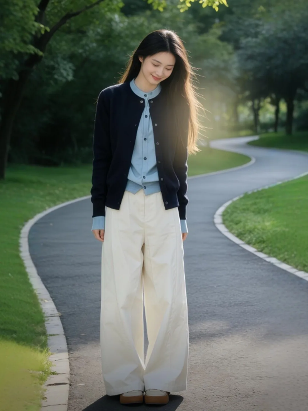 

Корейский повседневный комплект в стиле кэжуал Весна 2026: уникальный топ и брюки, удобный трикотажный костюм с длинными рукавами