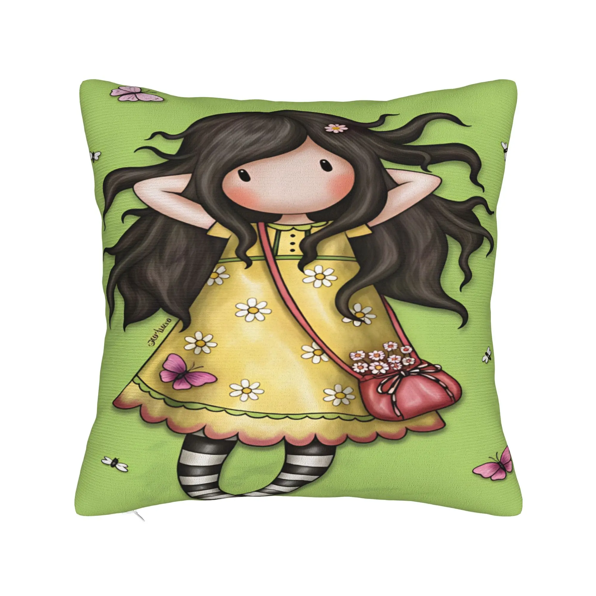 Pillow Cover Cartoon Girl Santoro Gorjuss  Vintage Pillow Case For Wedding Party Home Decor Pillowcases