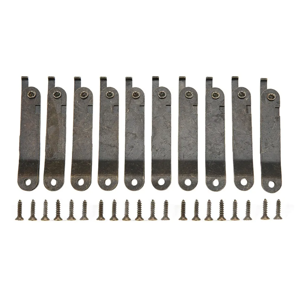 

10pcs Furniture Hinges Iron Folding Support Hinge Bronze Durable Wooden Box Hinge Jewelry Box Hinges Jewelry Case