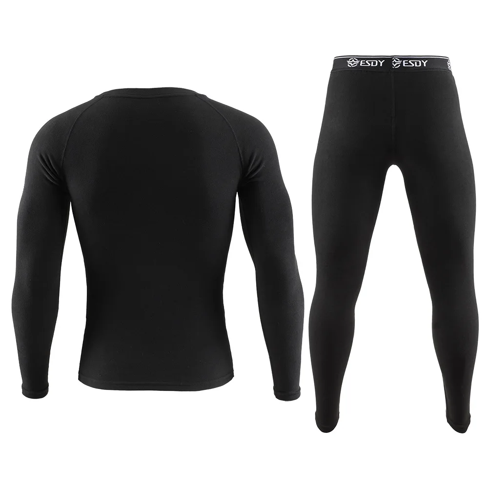 New Winter Men\'s Thermal Underwear Warm Sports Long Johns High Quality Elasticity Cycling Fitness Underwear Set