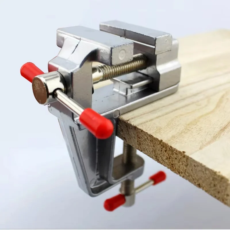 Miniature Small Jewelers Hobby Clamp On Table Flat Pliers Tool Mini Bench Vise Muliti-Funcational 3.5