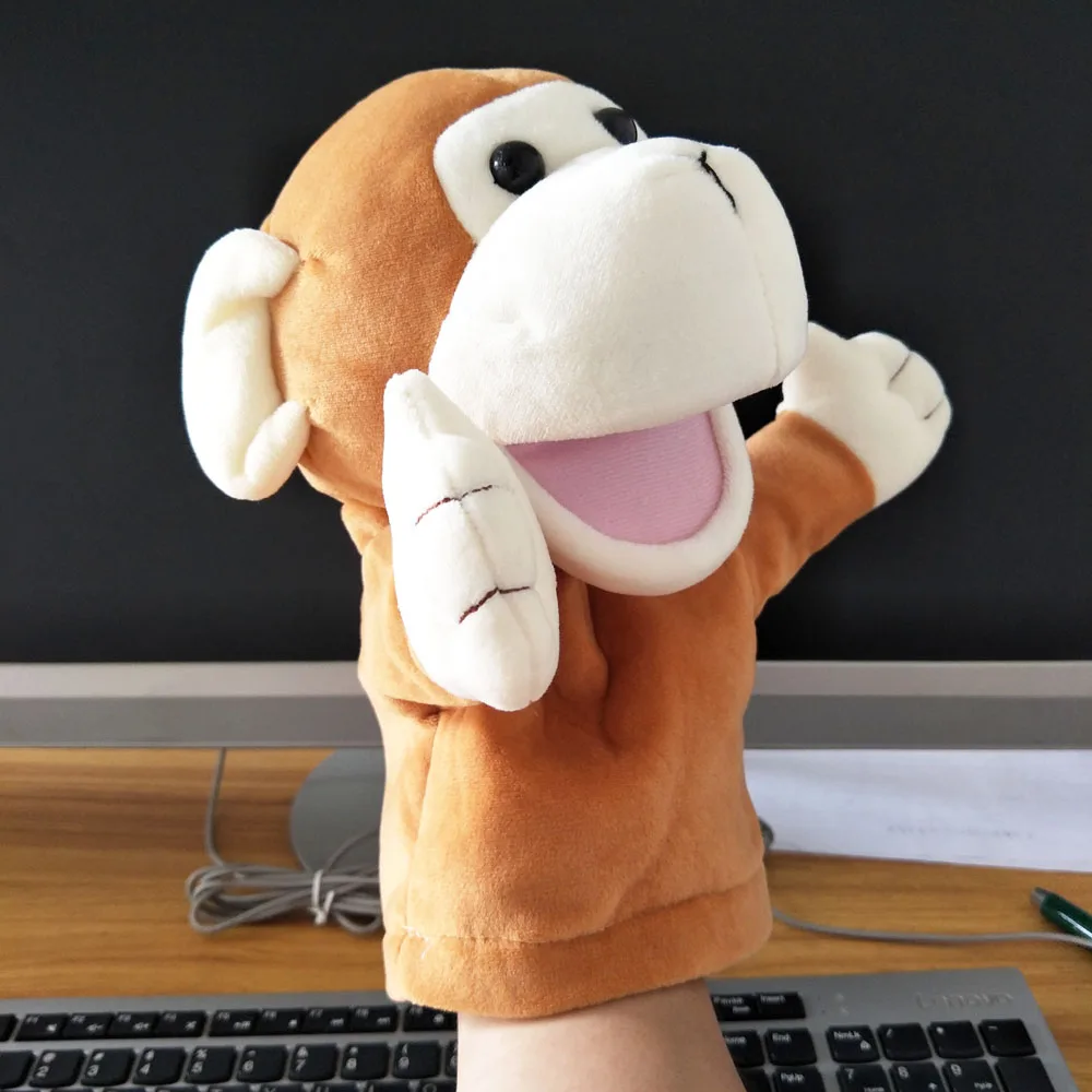 Offener Mund Affe Handpuppe Plüschtier Gefülltes Geschenk für Kinder Aufklärung Bildung