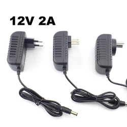 100-240V AC to DC Power Adapter Supply Switch Charger 12V 2A 2000mA 5.5mmx2.1mm Plug Charging for Cctv Camera LED Strip Lamp A7