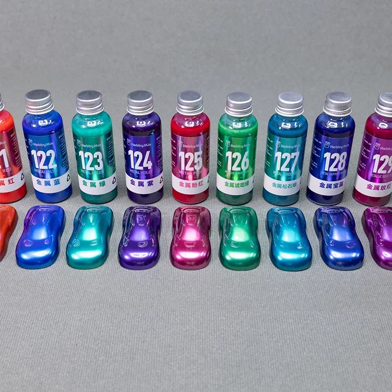 هواية ميو 121-129 طلاء زيتي مختلط مسبقًا لون معدني نموذج رش الصباغ لأدوات هواية بناء النماذج لتقوم بها بنفسك 50 مللي #4